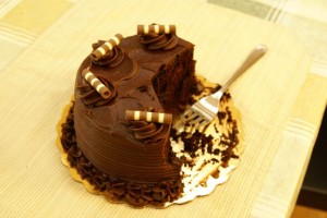 DSC08580 aper's chocolate cake is the best cake in the world. I have some every time I am in Vancouver. No, I didn't eat all this by myself, but I could!