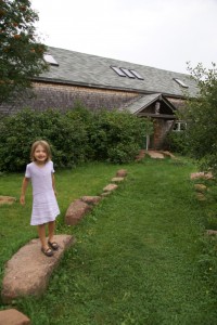 Today is Morgane's last day at her nature camp. This is where it is held.