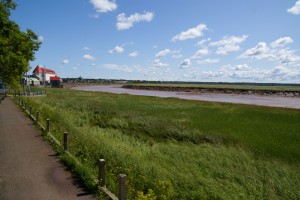 Moncton waterfront, as seen from behind our hotel on the edge of downtown.