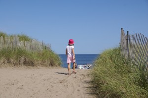 Our first glimpse of the beach.