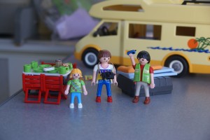 Morgane's new camper van. See - Mommy has a camera, Daddy has a cell phone...