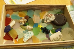 The private beach glass collection belonging to the delightful lady at the tourist info centre in Inverness.