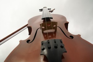 Giant steel violin