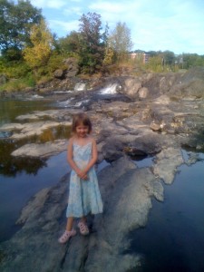 IMG_1310 Morgane and I go adventuring in Drummondville and discover a waterfall. She has really become a nature girl!
