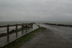 DSC01888 A peek at the Bay of Fundy through the rain.