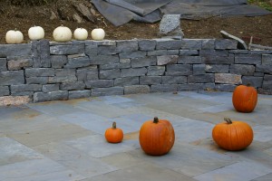 Pumpkins on the patio in Bridgewater