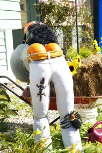 A Scarecrow with plumber's butt.