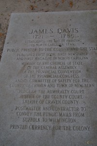 DSC03551 This gravestone has my dad's name on it. He published the first book in North Carolina (and did a ton of other stuff, according to this list).