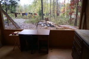 Tony's last woofer / intern stayed for four months and built this wonderful writer's abode overlooking the pond.