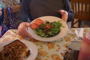 Ghis loved his fresh asparagus salad.