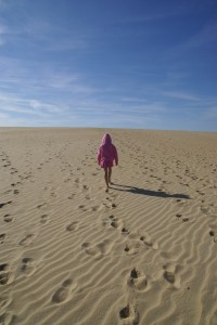 We pretended we were in the desert.