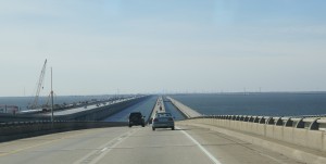 Heading across the lake to New Orleans.