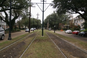 The main streets have room for the street cars in the middle. 