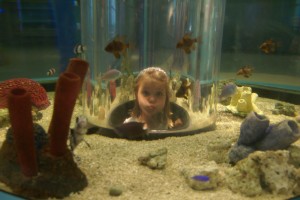 Morgane IN the aquarium.