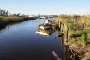 We passed many canals.
