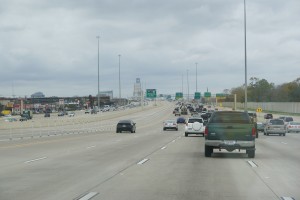Cruising on the big highway outside of Houston.