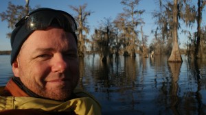 Ghis's self-photo while kayaking.